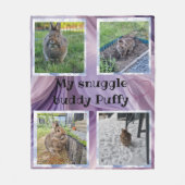 Pet bunny photo snuggle Fleecedecke (Vorderseite)