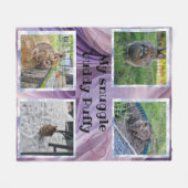 Pet bunny photo snuggle Fleecedecke (Vorderseite (Horizontal))