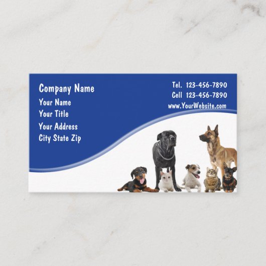 Pet Business Cards Visitenkarte (Vorderseite)