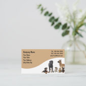 Pet Business Cards Visitenkarte (Stehend Vorderseite)