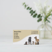 Pet Business Cards Visitenkarte (Stehend Vorderseite)