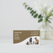 Pet Business Cards Visitenkarte (Stehend Vorderseite)