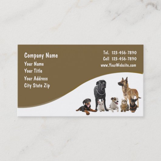 Pet Business Cards Visitenkarte (Vorderseite)