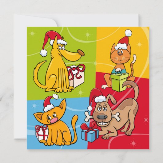 Pet Business Christmas Dog Cat Mitteilungskarte (Vorderseite)