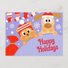 Pet Business Christmas Hund Katze Postkarte