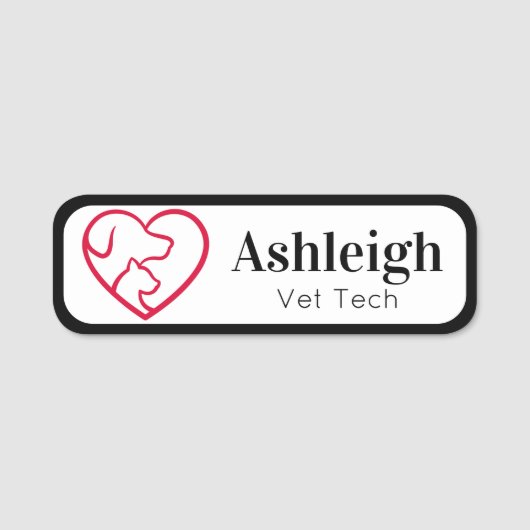 Pet Business Name Tag Namensschild (Vorderseite)