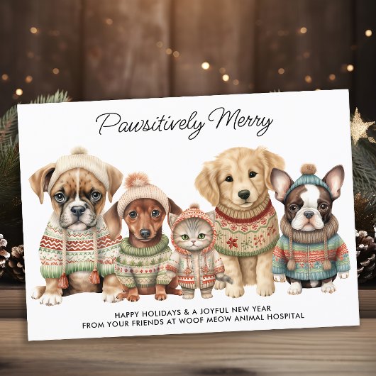 Pet Business Weihnachten Niedlicher Hund Lover Kat