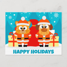 Pet Business Weihnachtsfeiertag Postkarte