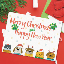 Pet Business Weihnachtsfeiertag Postkarte