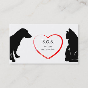 Pet Care and Adoption Business Card Visitenkarte