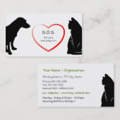 Pet Care and Adoption Business Card Visitenkarte (Vorne/Hinten)