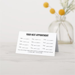 Pet Care Appointment Card with Logo & Cute Animal  Terminkarte