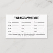 Pet Care Appointment Card with Logo & Cute Animal Terminkarte (Vorderseite)