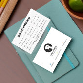Pet Care Appointment Card with Logo & Cute Animal Terminkarte