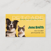 Pet Care Business Card Visitenkarte (Vorderseite)