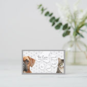 Pet Care Business Card Visitenkarte (Stehend Vorderseite)