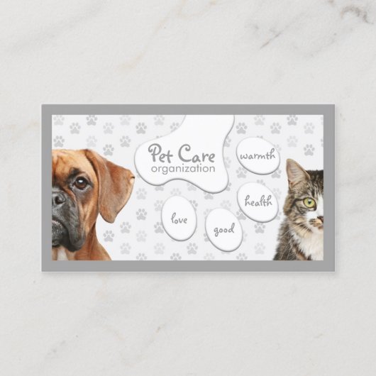 Pet Care Business Card Visitenkarte (Vorderseite)