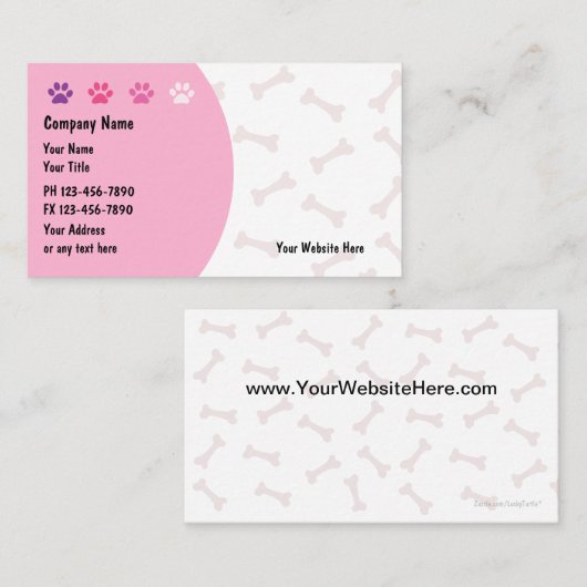 Pet Care Business Cards neu Visitenkarte (Vorne/Hinten)
