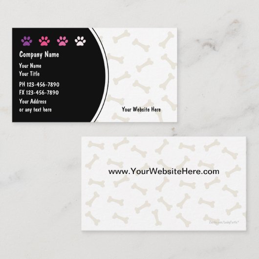Pet Care Business Cards neu Visitenkarte (Vorne/Hinten)