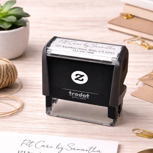 Pet Care Business Name Return Address Phone  Permastempel