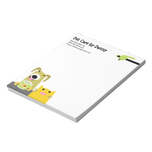 Pet Care Business Notizblock (Rotiert)