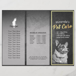 Pet Care Grooming Dog Painting Tri-Fold Broschüren