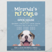 Pet Care Grooming Shop Pet Beauty Salon Open House Flyer (Vorne)