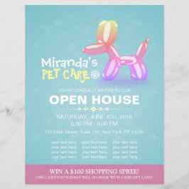 Pet Care Grooming Shop Pet Beauty Salon Open House Flyer