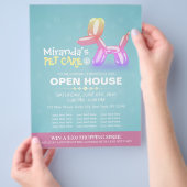 Pet Care Grooming Shop Pet Beauty Salon Open House Flyer (Hand)
