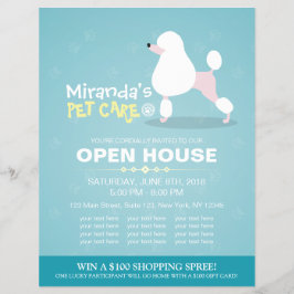 Pet Care Grooming Shop Pet Beauty Salon Open House Flyer