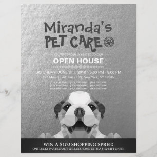 Pet Care Grooming Shop Pet Beauty Salon Open House Flyer