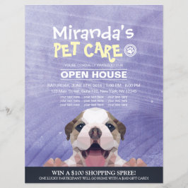 Pet Care Grooming Shop Pet Beauty Salon Open House Flyer