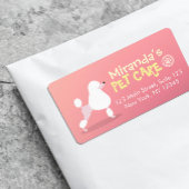 Pet Care Grooming Sitting Adorable Cartoon Hund Adressaufkleber