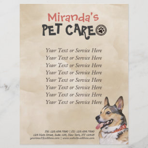 Pet Care Grooming Sitting Dog Beauty Salon Flyer