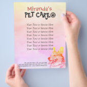 Pet Care Grooming Sitting Dog Beauty Salon Flyer (Hand)