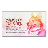 Pet Care Grooming Sitting Pet Beauty Salon Magnetische Visitenkarte (Vorderseite)