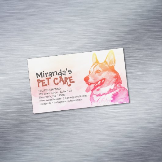 Pet Care Grooming Sitting Pet Beauty Salon Magnetische Visitenkarte (Beispiel)