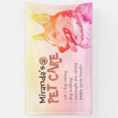 Pet Care Grooming Sitting Salon Corgi Dog Banner (Vertikal)