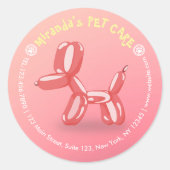 Pet Care Grooming Sitzen Baden Niedlicher Hunde Ba Runder Aufkleber (Vorderseite)