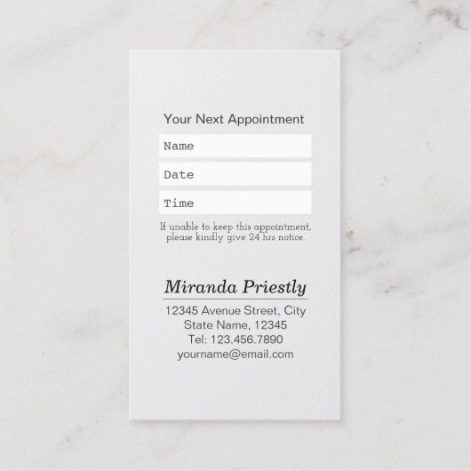 Pet Care Grooming Sitzen Baden Niedlicher Hunde Ba Terminkarte (Rückseite)