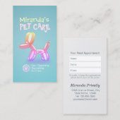 Pet Care Grooming Sitzen Baden Niedlicher Hunde Ba Terminkarte (Vorne/Hinten)