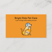 Pet Care Moderne, stilvolle Visitenkarten Visitenkarte (Vorderseite)