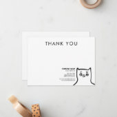 Pet Care Service Spaß Katze Vielen Dank für Ihr Ge Mitteilungskarte (Vorderseite/Rückseite Beispiel)