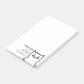 Pet Care Service Spaß Katzen Personalisiertes Gesc Post-it Klebezettel (angewinkelt)