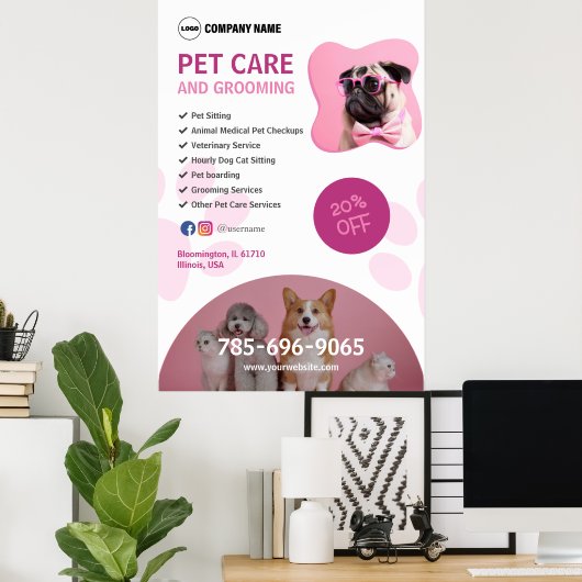 Pet Care Services Poster (Heimbüro)