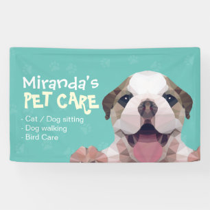 Pet Care Sitting Bade Grooming Salon Food Shop Banner