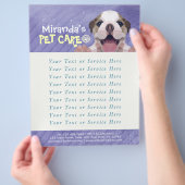 Pet Care Sitting Bade Grooming Salon Food Shop Flyer (Hand)