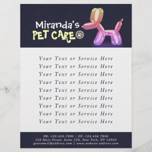 Pet Care Sitting Bade Grooming Salon Food Shop Flyer