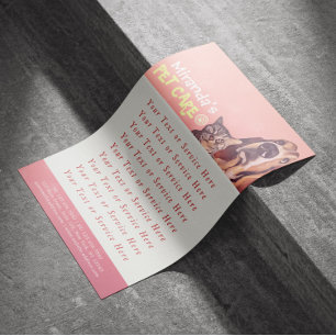 Pet Care Sitting Bade Grooming Salon Food Shop Flyer