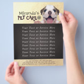 Pet Care Sitting Bade Grooming Salon Food Shop Flyer (Hand)